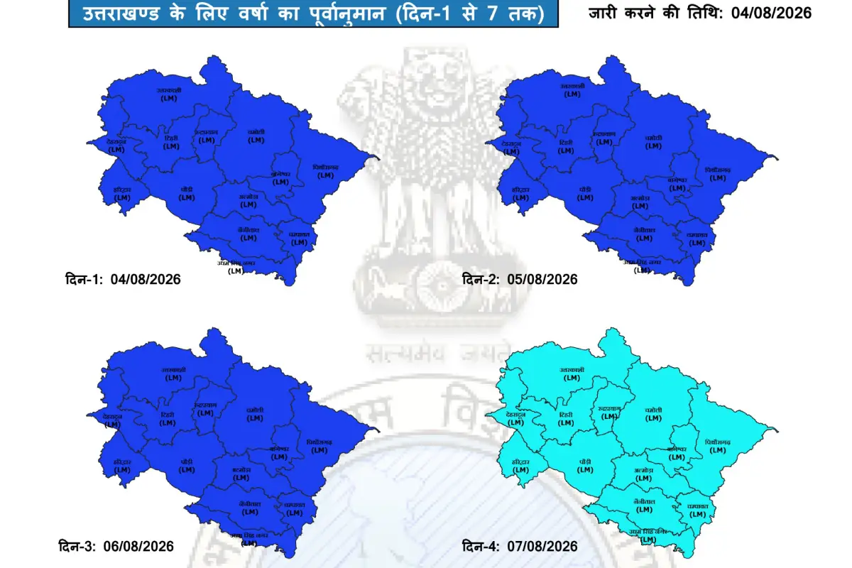 Uttarakhand weather update: Rain forecast for August 5