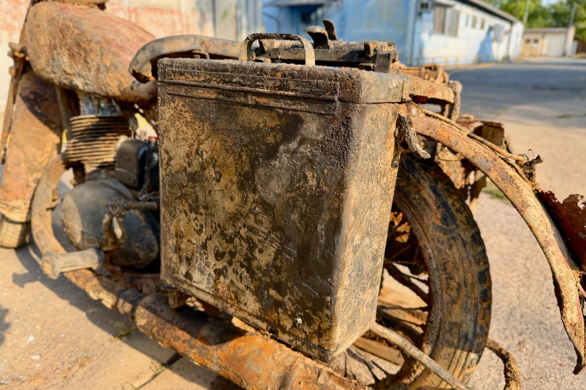WWII Motorcycle’s Side Case Reveals Preserved Wartime Tools