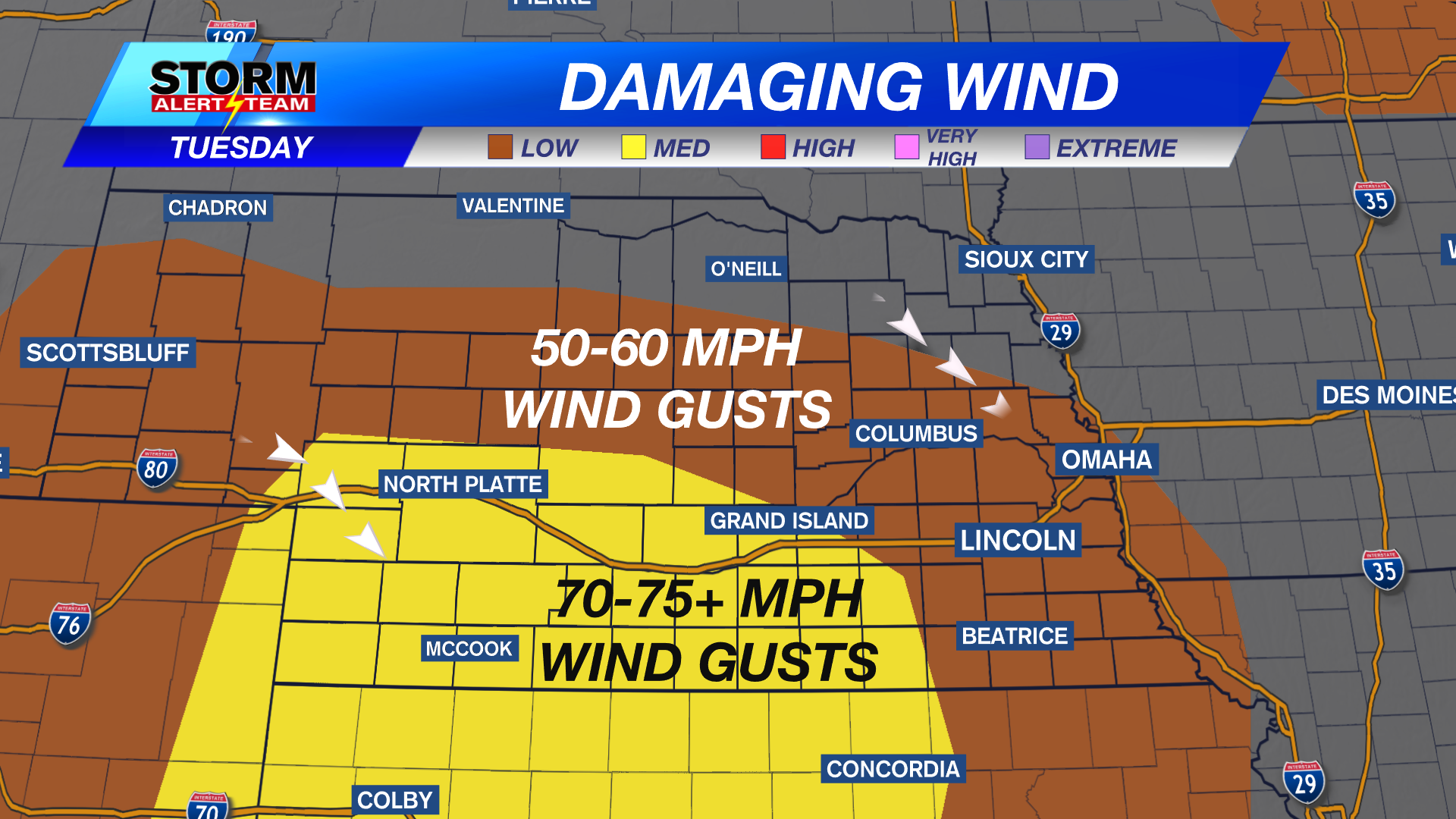 Warm Tuesday Before Late Storms