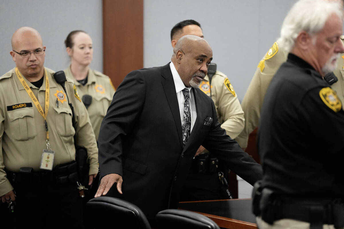 Duane “Keffe D” Davis arrives at court for his murder trial related to the 1996 k ...