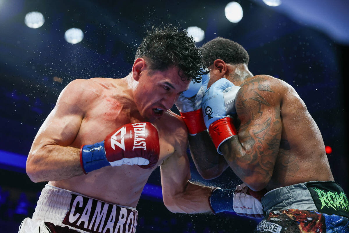 William Zepeda and Lamont Roach Jr. face off during the WBC Lightweight Title bout on Saturday, ...