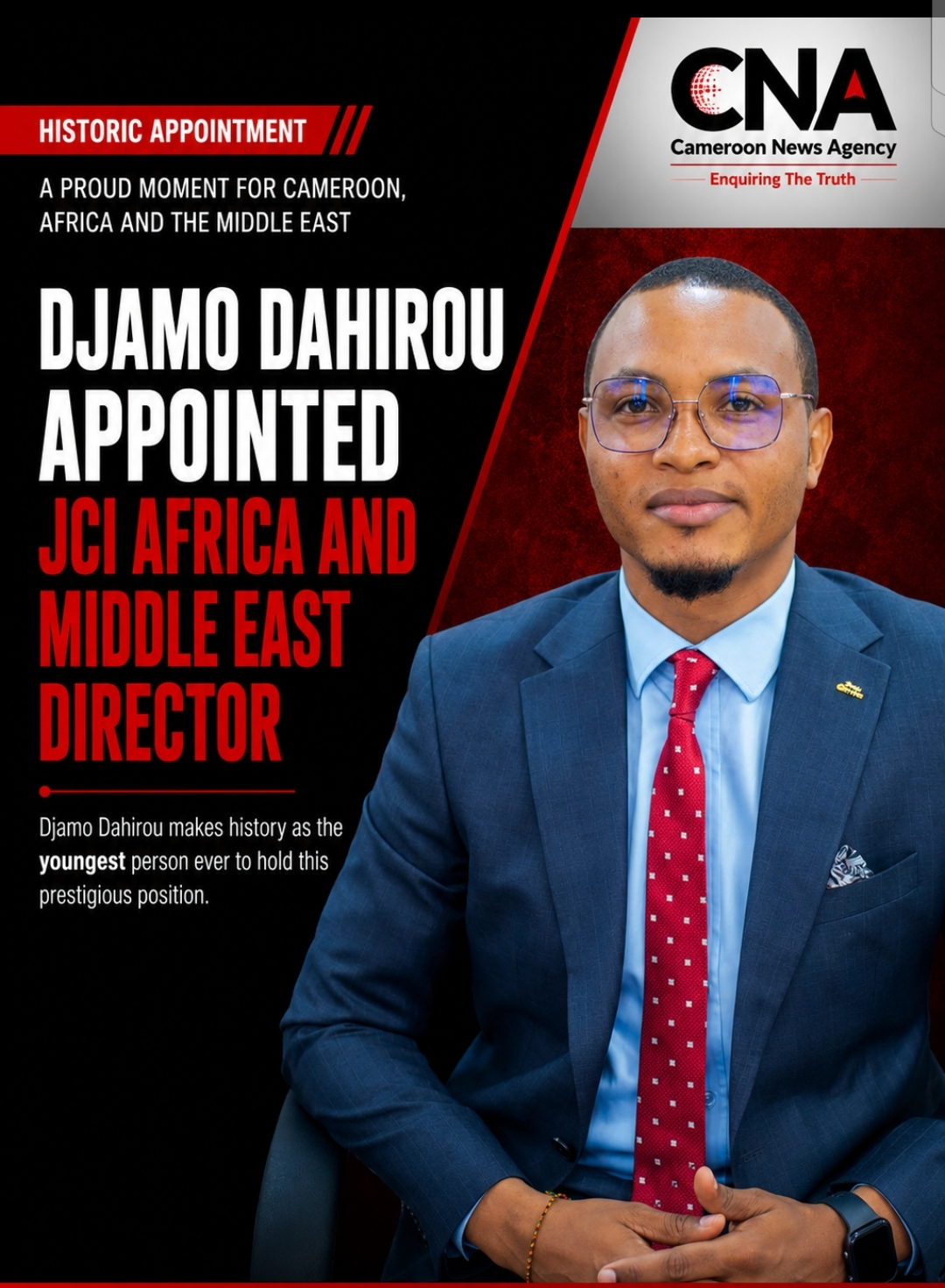 Young Cameroonian Djamo Dahirou Makes History with JCI Africa and Middle East Leadership Appointment