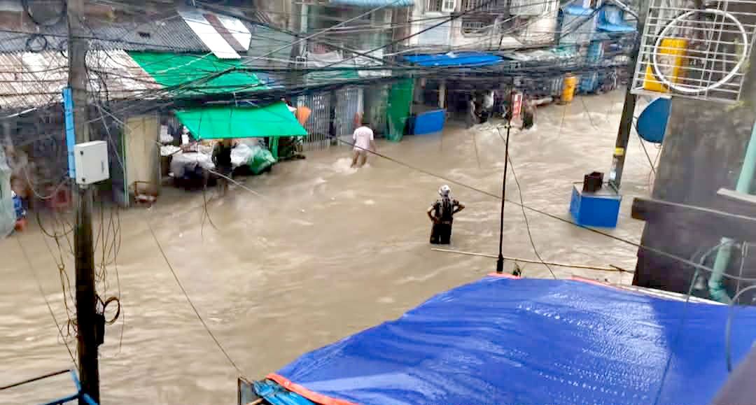 13-year-old missing as severe monsoon flooding and municipal power failures inundate Yangon