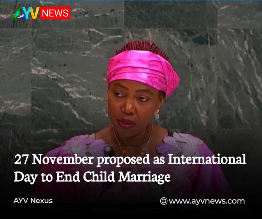27 November proposed as International Day to End Child Marriage