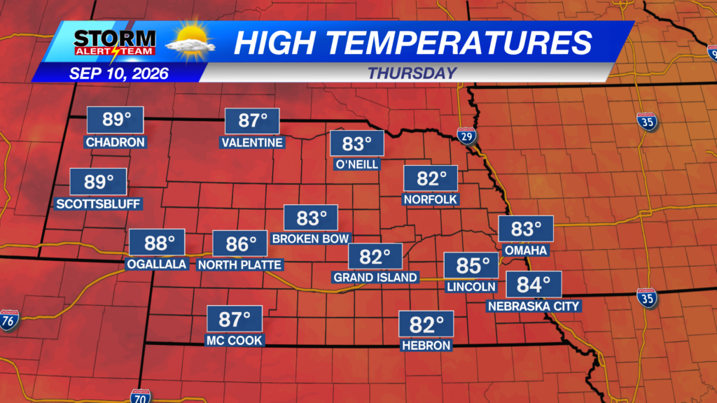 State Forecast Highs Tomojrrow