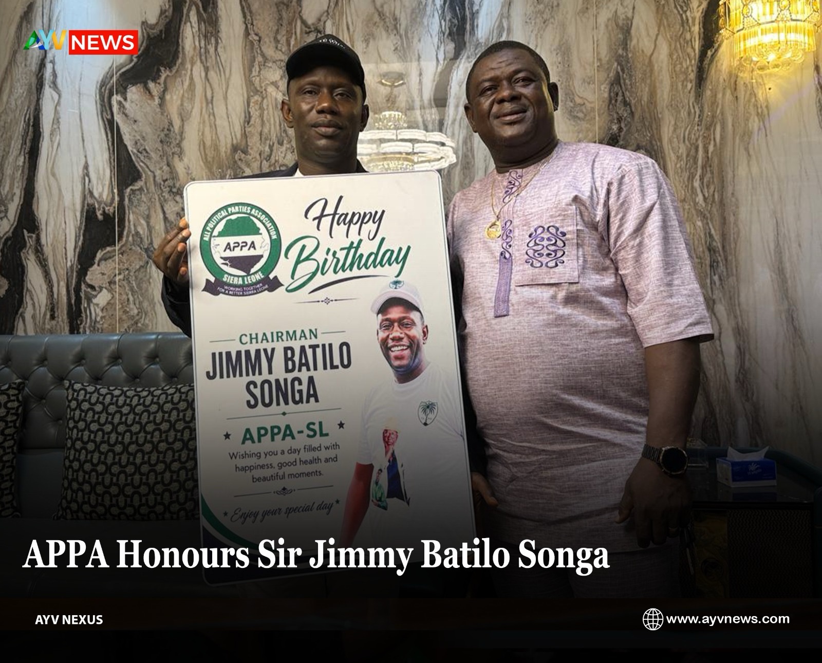 APPA honors SLPP Chairman Jimmy Batilo Songa