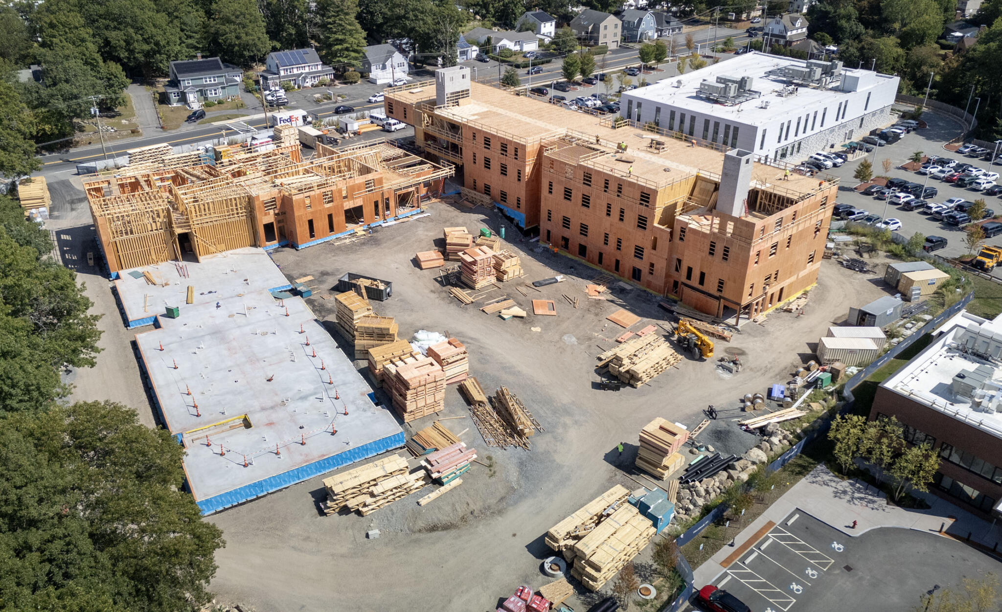 The future Solimine House affordable senior housing in Lynn (Robin Lubbock/WBUR)