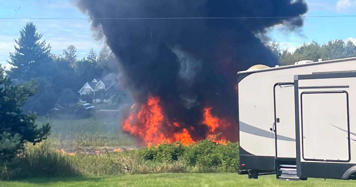 An F-16 crashes during training in Michigan; pilot ejects safely
