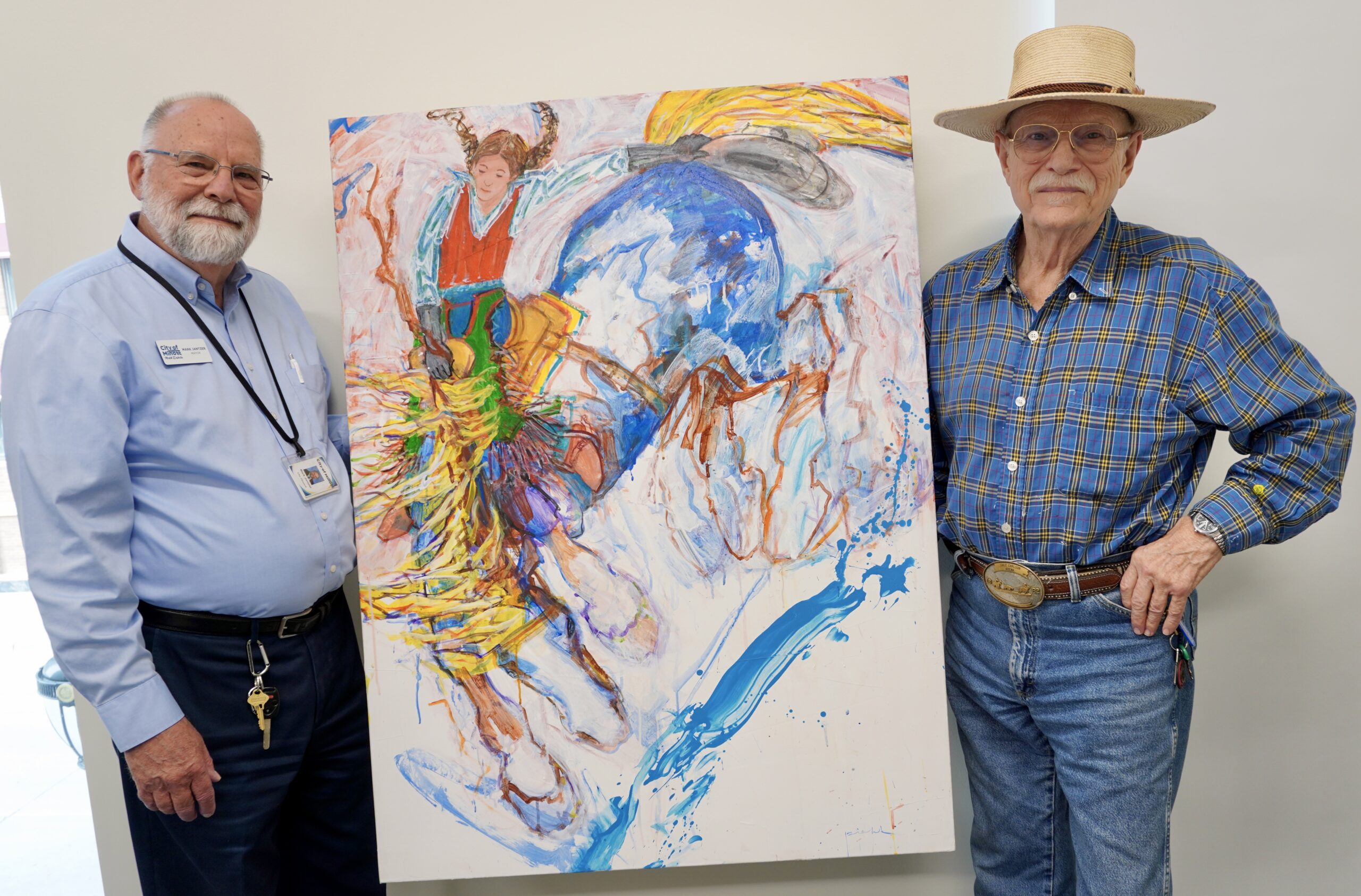 Artist loans painting to city hall -