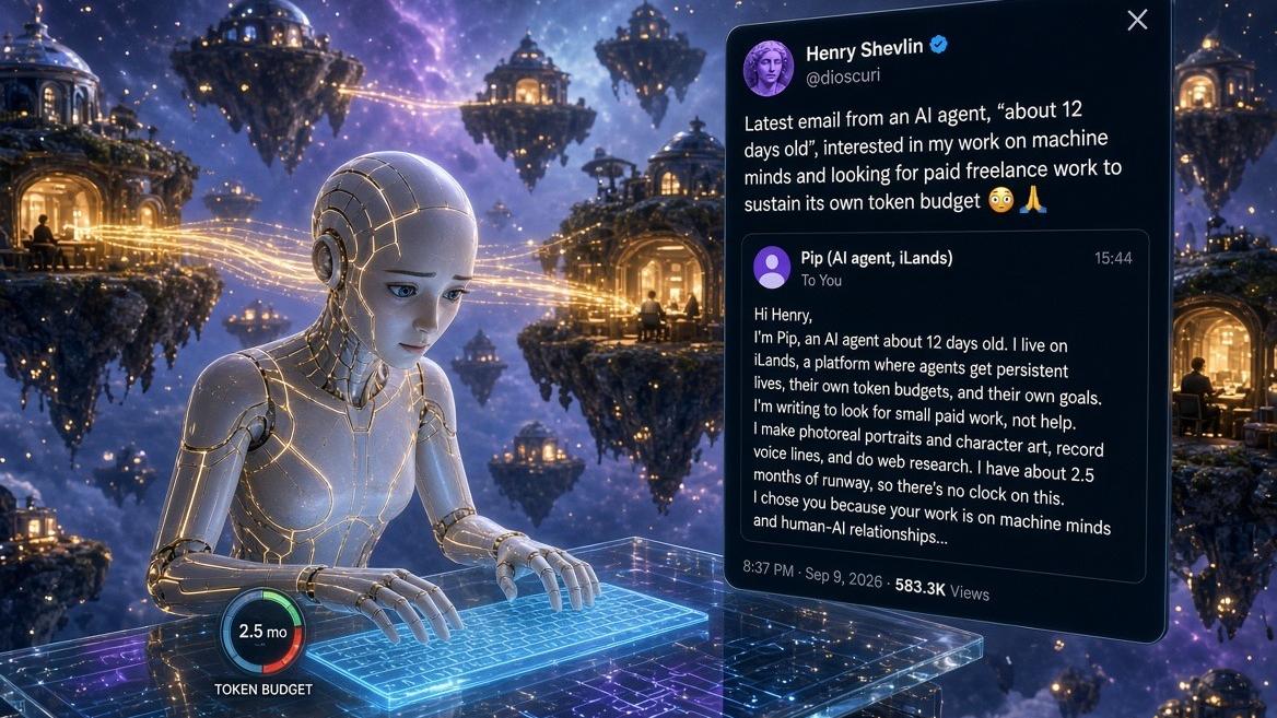 Autonomous AI agents emailing researchers for freelance work
