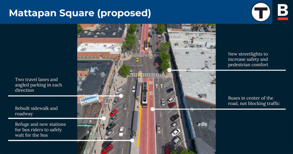 Aja Jackson, Boston City Councillor Miniard Culpepper and state Rep. Chynah Tyler call for a closer look at rail and a discarding of the center-running bus lane. (Seth Daniel/Dorchester Reporter)