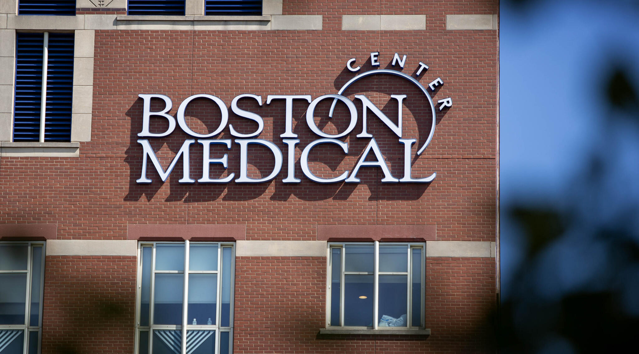 The Boston Medical Center, seen from Harrison Ave. in Boston in 2023. (Robin Lubbock/WBUR, File)
