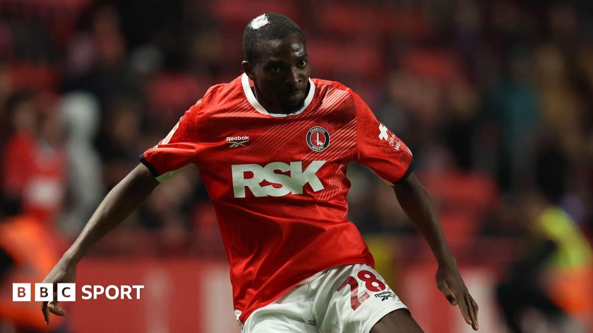 Collins Sichenje of Charlton Athletic is stretchered off injured during the Carabao Cup second round match between Tottenham Hotspur and Charlton Athletic