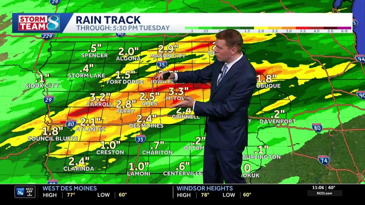 Des Moines weather: Rounds of rain and storms likely this week