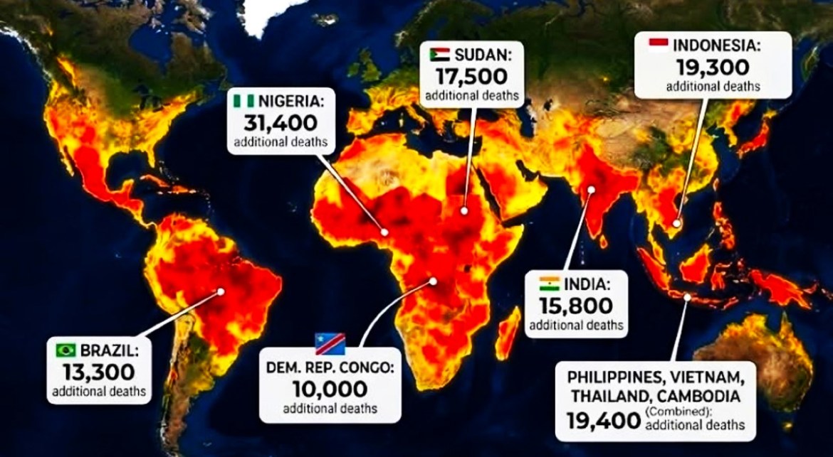 El-Nino heat spell could kill over 450,000 people around the world