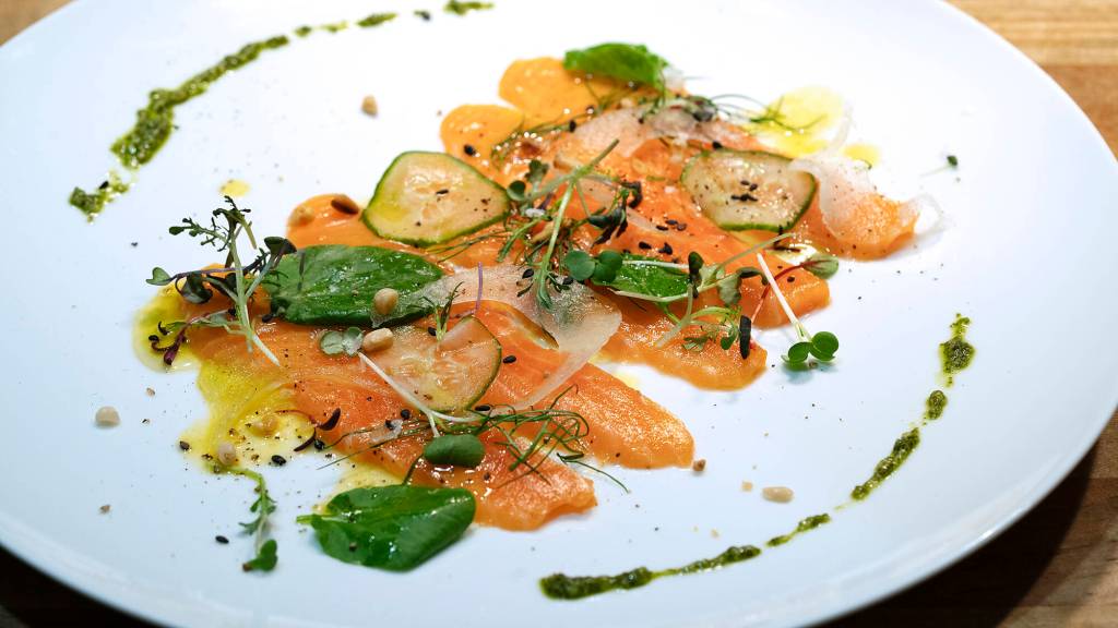 Elegant Steelhead Crudo with Orange Vinaigrette is a regional favorite sure to impress
