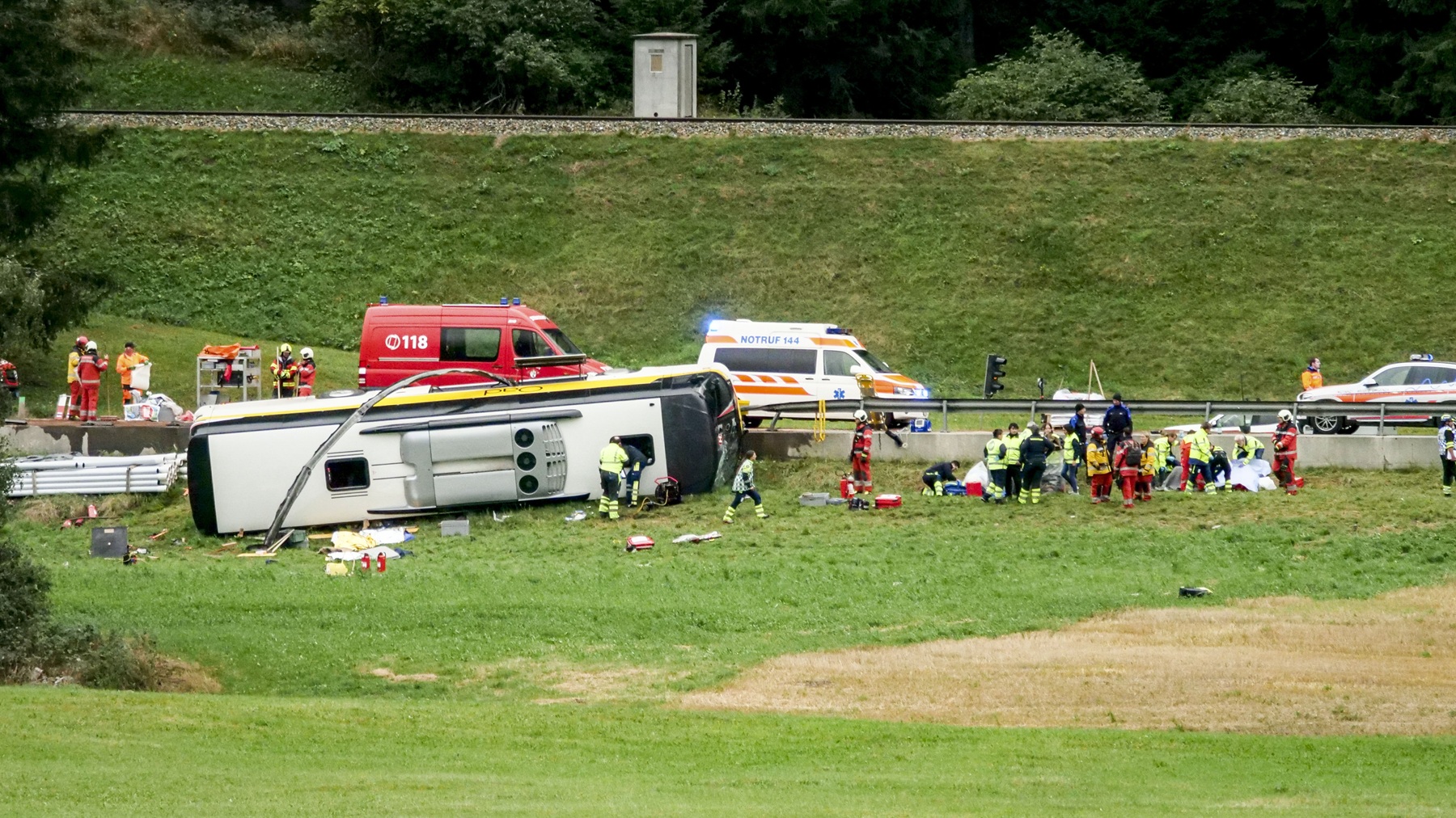 Five dead and forty injured in Dutch bus crash in Switzerland