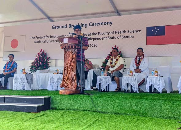 Groundbreaking Ceremony for the Project on Improvement of Facilities for the National University of Samoa (NUS) Faculty of Health Science