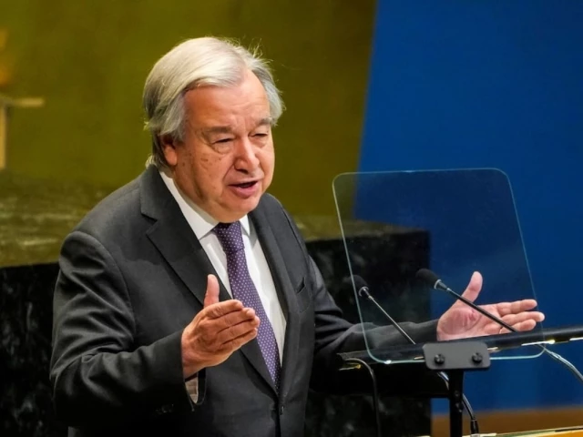 united nations secretary general antonio guterres speaks to delegates during a meeting on nuclear non proliferation treaty at un headquarters in new york city us april 27 2026 reuters