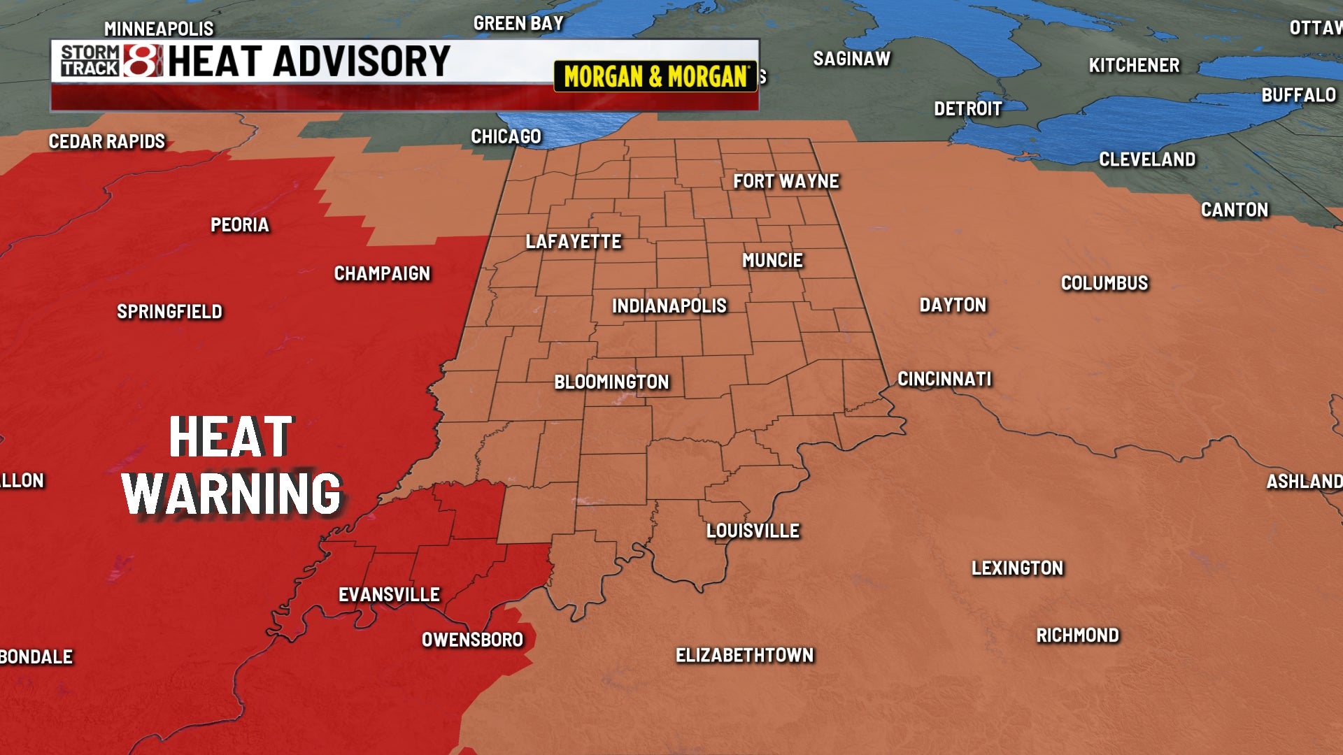 Heat wave continues Friday; not as hot by Labor Day - Indianapolis News | Indiana Weather | Indiana Traffic