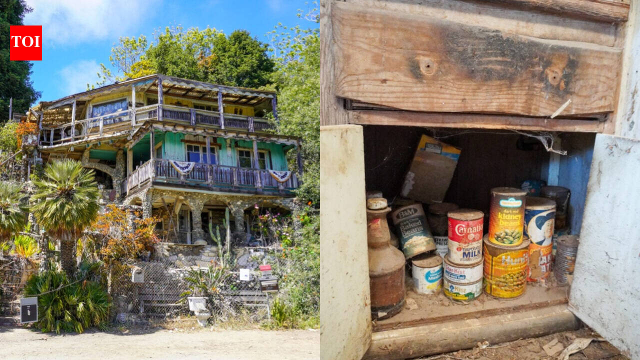 In 1928, a California garbage collector began building a one-room shack from trash; over 50 years, beer cans, car parts, driftwood and shells became an multi-level hillside home
