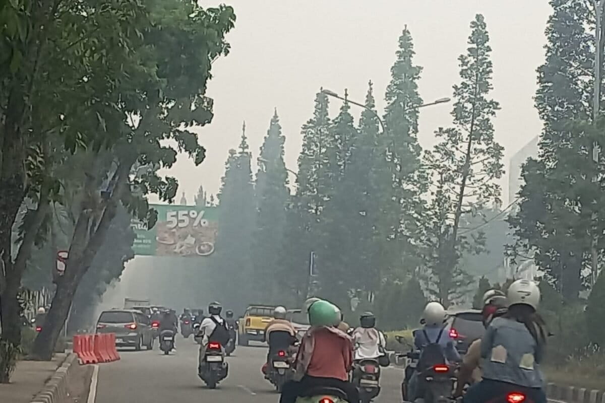 Haze blankets Pontianak, a city in Indonesia’s West Kalimantan province, on Sept. 3, 2026.