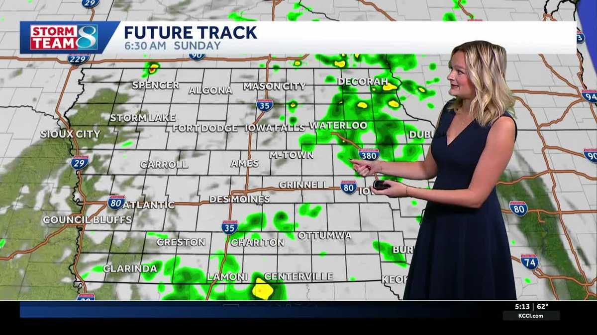 Iowa weather: Saturday showers before a drier Sunday