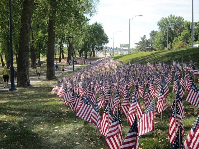 Iowans recall 9/11 with large displays of small flags