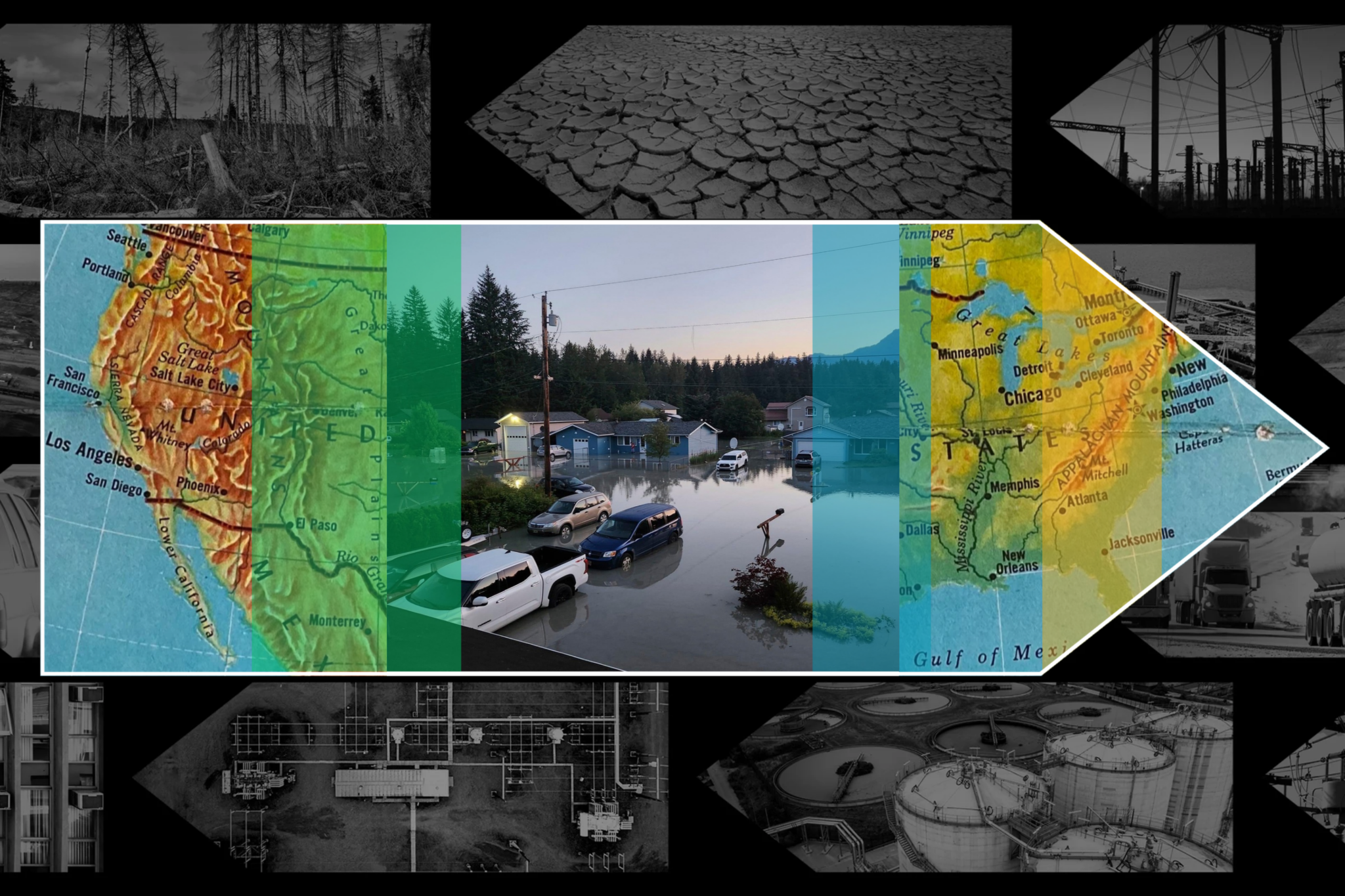 This image provided by the Alaska Department of Transportation and Public Facilities shows water in a neighborhood in Juneau, Alaska, Tuesday, Aug. 6, 2024, following an outburst of flooding from a lake dammed by the Mendenhall Glacier. (Alaska Department of Transportation and Public Facilities via AP)
