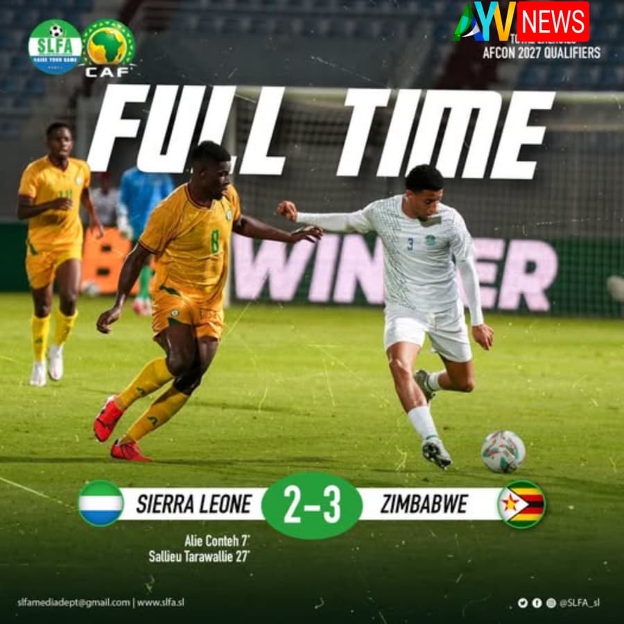 Leone Stars surrender two-goal lead in 3-2 Zimbabwe comeback