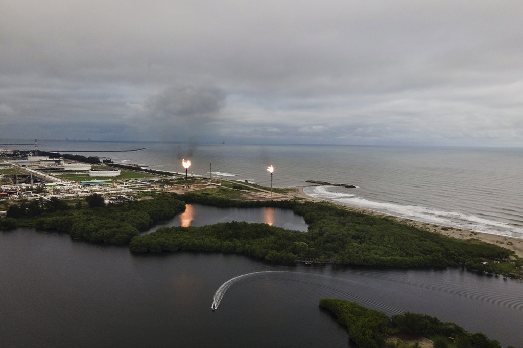 The Olmeca oil refinery stands at the Dos Bocas port in Paraiso, Tabasco state, Mexico. (AP Photo/Felix Marquez)