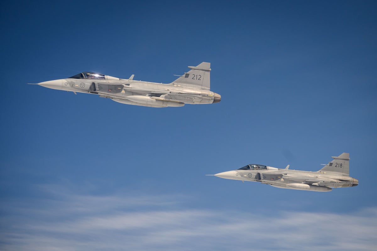 Nato jet scrambled to Lithuania ‘drone threat’ turns out to be flock of birds