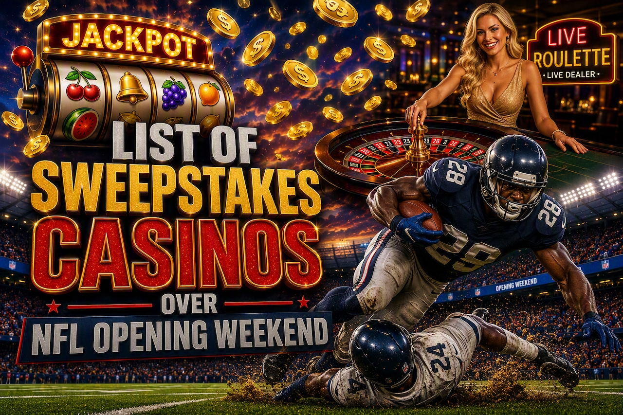 List of sweepstakes casinos for NFL opening weekend
