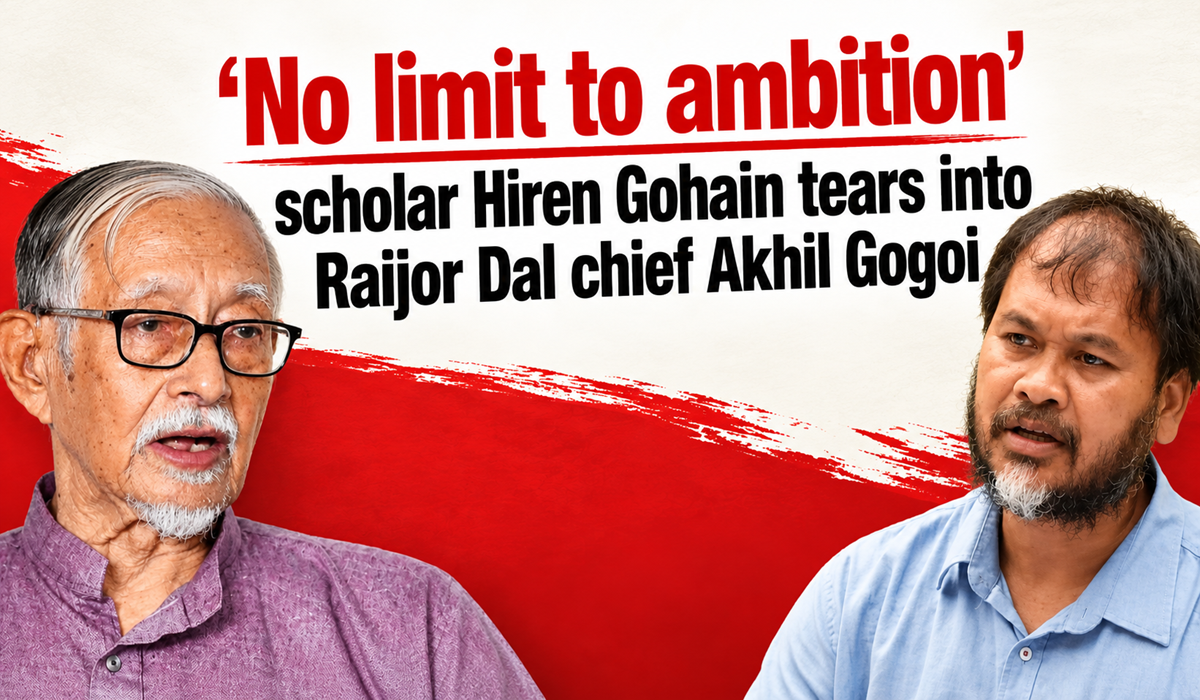 'No limit to ambition', scholar Hiren Gohain tears into Raijor Dal chief Akhil Gogoi