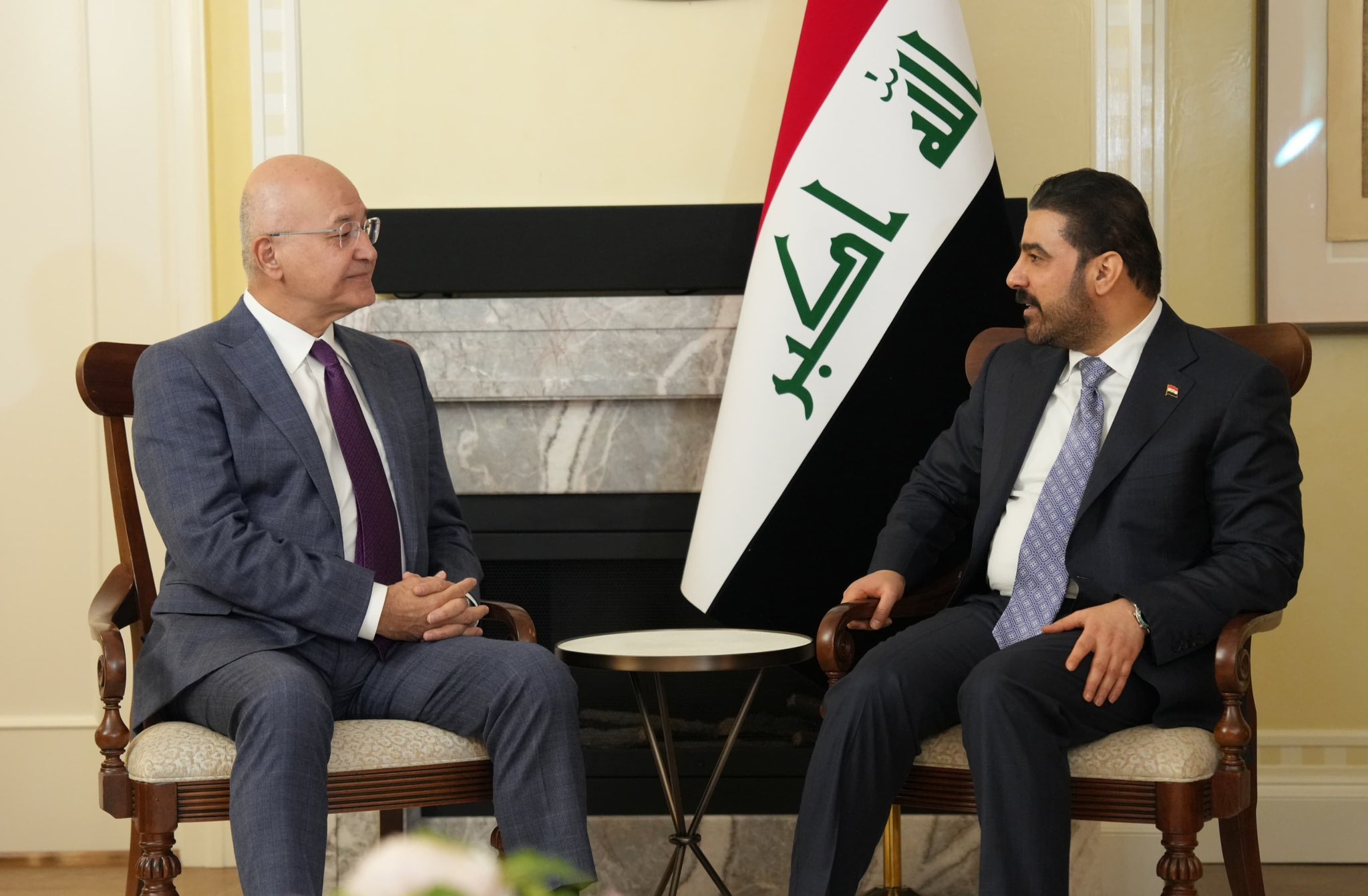 PM Al Zaidi meets UN High Commissioner for Refugees Barham Salih in New York