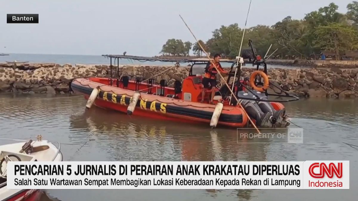 Pencarian 5 Jurnalis di Perairan Anak Krakatau Diperluas