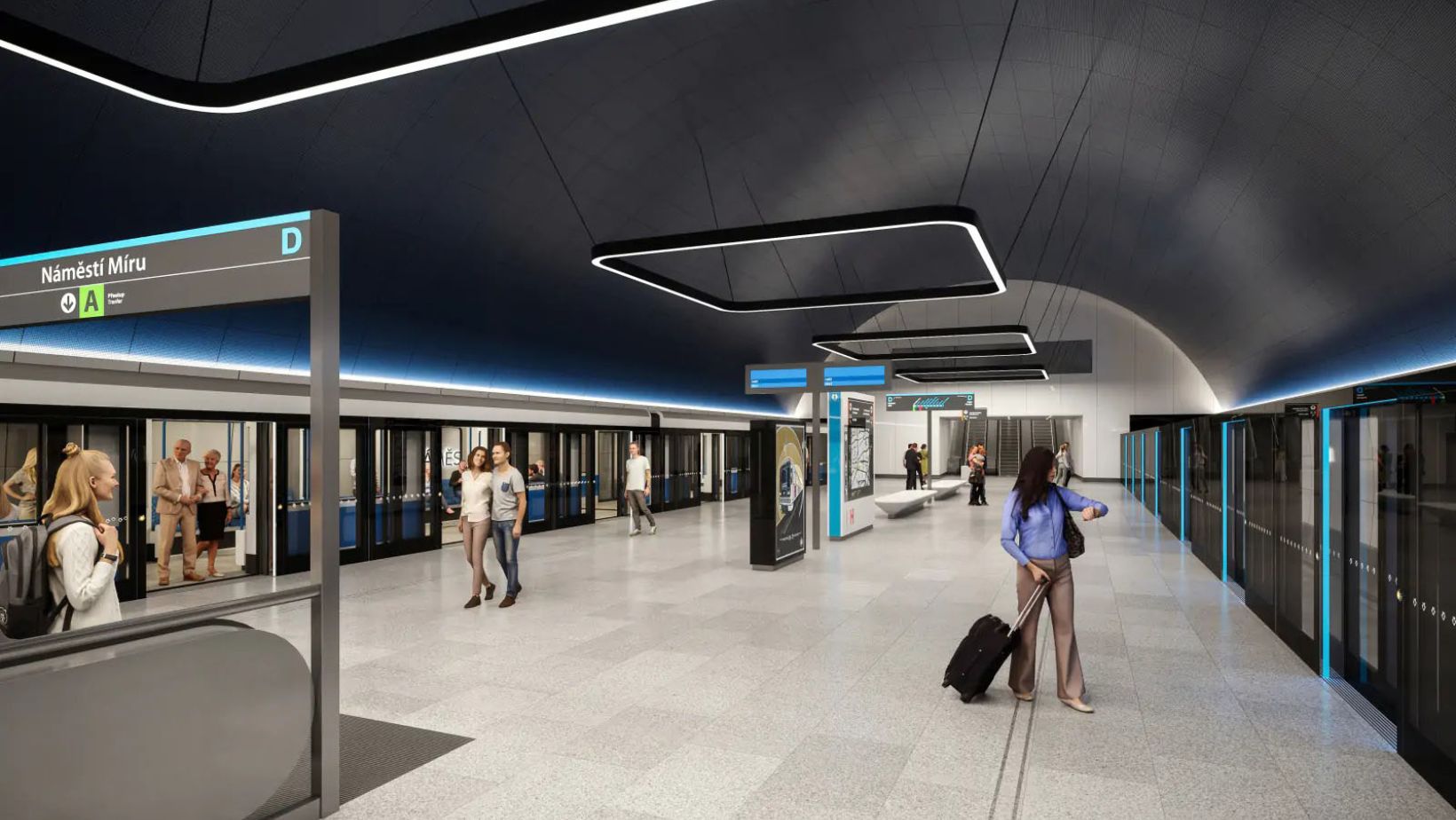 Prague Unveils Designs for Future Metro Line D Stations