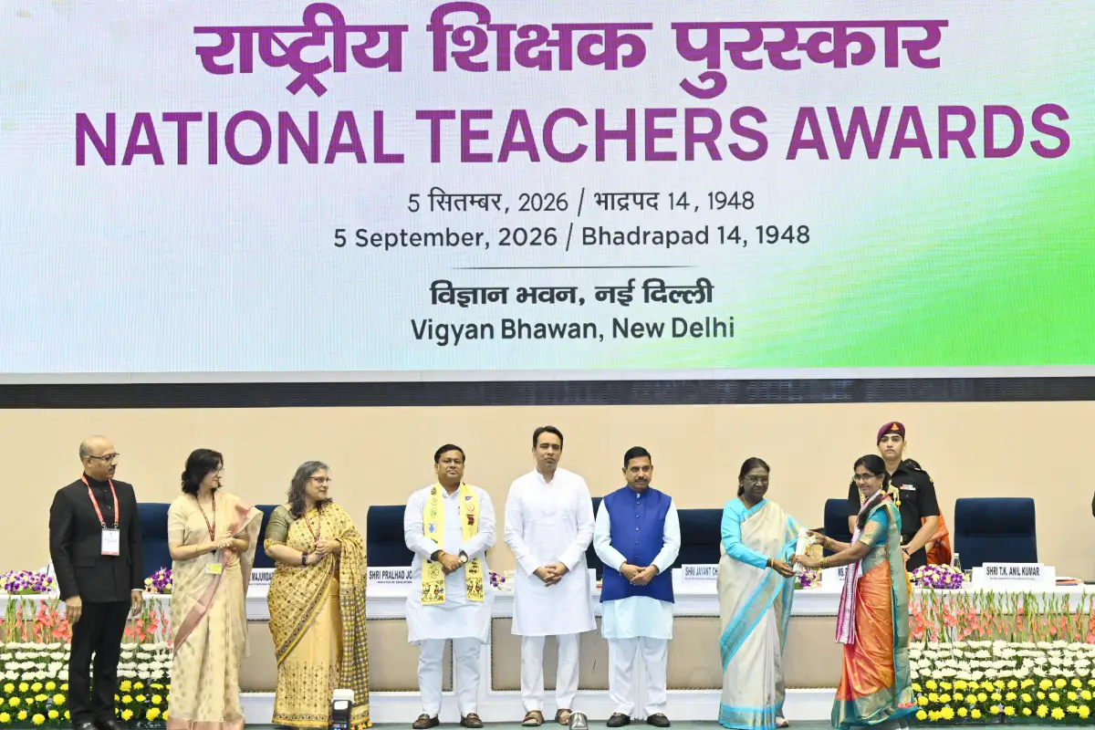 President of India confers National Awards on Teachers