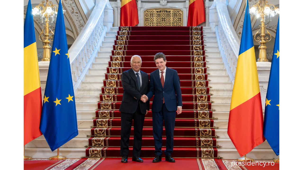 Antonio Costa was received by Nicusor Dan at the Cotroceni Palace / Photo: presidency.ro