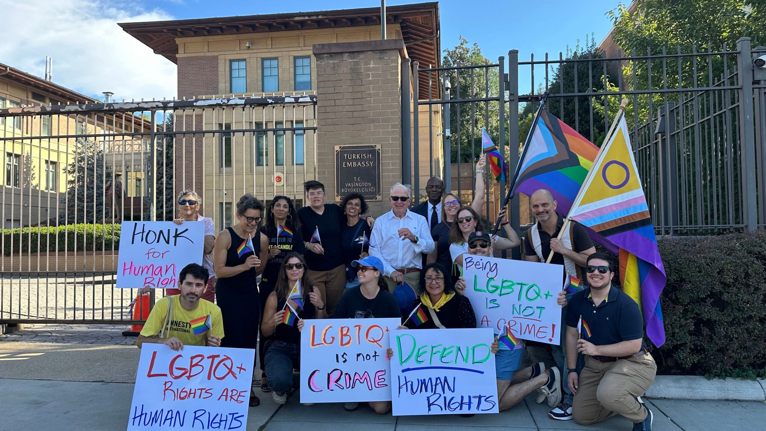 Rights groups protest Turkey's anti-LGBTQ crackdown in Washington