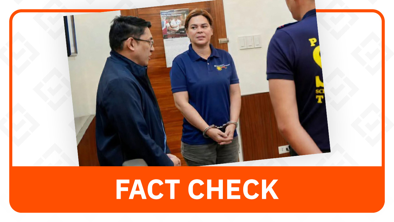 FACT CHECK: Sara Duterte not in handcuffs for grave threats arrest; circulating photo is altered