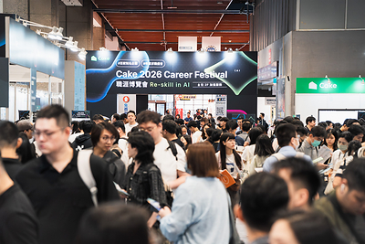 More than 20,000 job seekers attended Cake 2026 Career Festival at Taipei World Trade Center on September 12, where 150+ international employers and technology companies offered nearly 6,000 job opportunities. Photo courtesy of Cake.