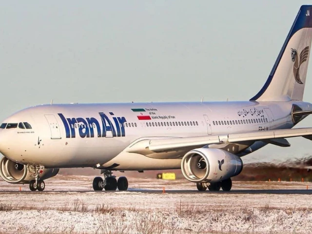 the image shows an aircraft from iran air photo iran air fb page