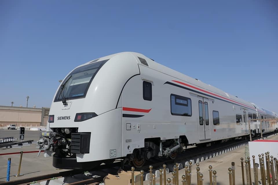 When is the trial operation for Egypt's high-speed electric train?