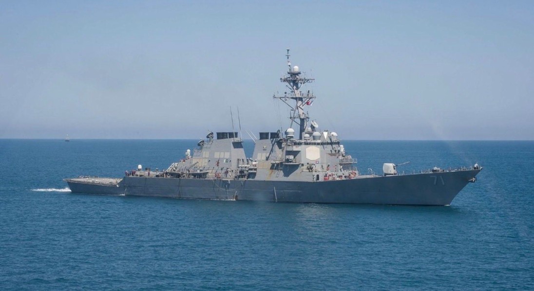 Why is the American Warship docked in Mombasa?