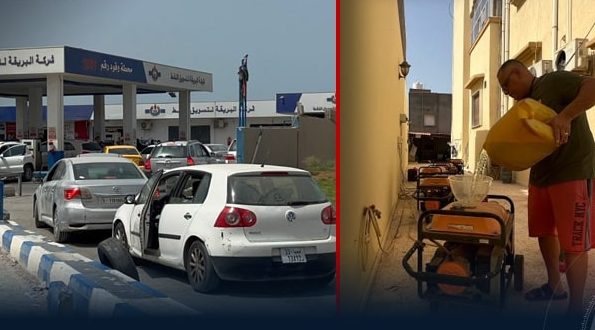 Xinhua reports on fuel queues and losses from power and water outages in Tripoli