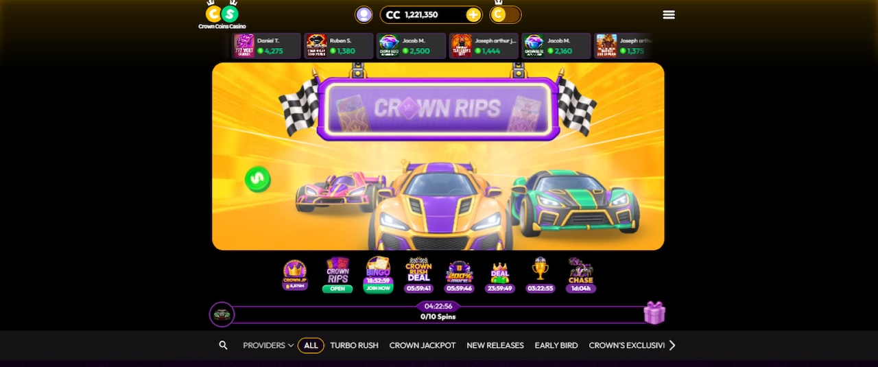 Crown Coins lobby