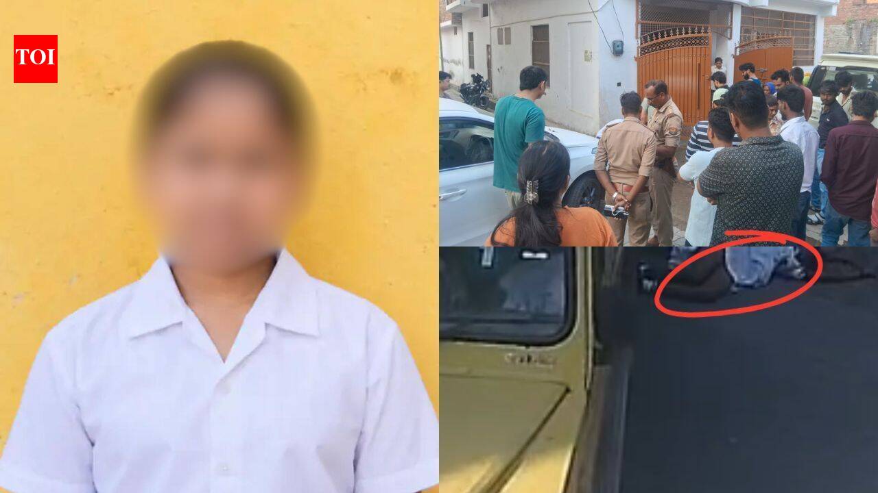 8-year-old dies after school van reverses into her at doorstep in Prayagraj | Prayagraj News