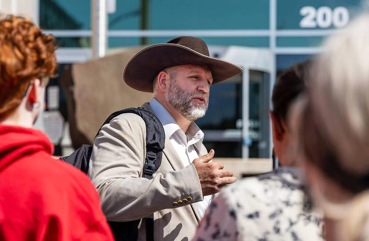 Ammon Bundy is pictured at the Ada County Courthouse on Tuesday, Aug. 29, 2023, in Boise, Idaho ...