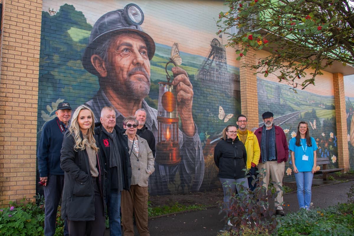 Bespoke mural celebrating area's mining heritage painted in Stanton Hill